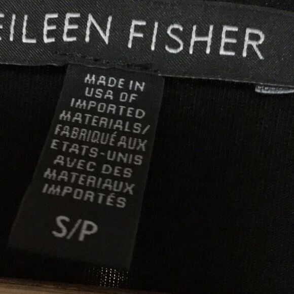 Eileen Fisher BLACK Tencel Jersey Drop Waist Mini Dress - Picture 7 of 9
